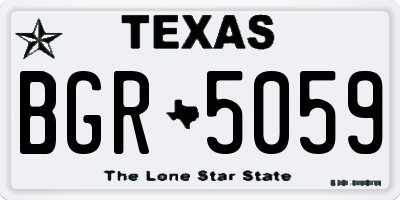 TX license plate BGR5059