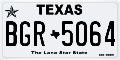 TX license plate BGR5064