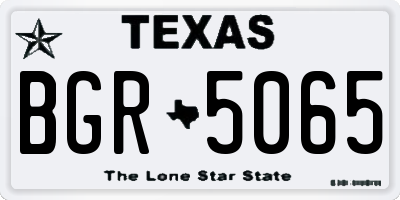TX license plate BGR5065