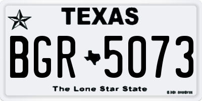 TX license plate BGR5073