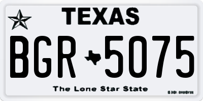 TX license plate BGR5075