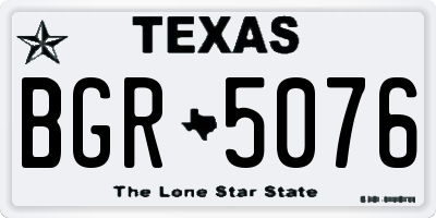 TX license plate BGR5076