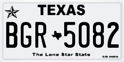 TX license plate BGR5082