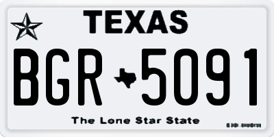 TX license plate BGR5091