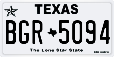 TX license plate BGR5094