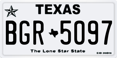 TX license plate BGR5097