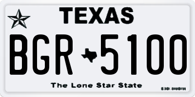 TX license plate BGR5100