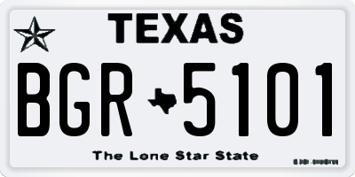 TX license plate BGR5101
