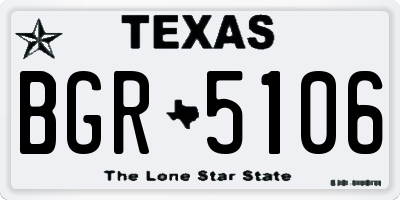 TX license plate BGR5106