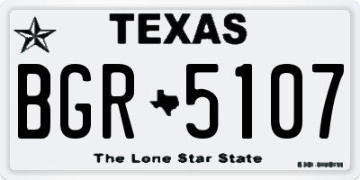 TX license plate BGR5107
