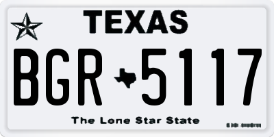 TX license plate BGR5117