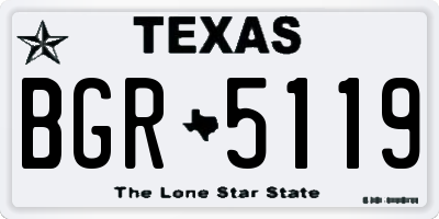 TX license plate BGR5119