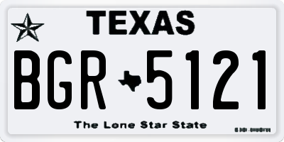 TX license plate BGR5121