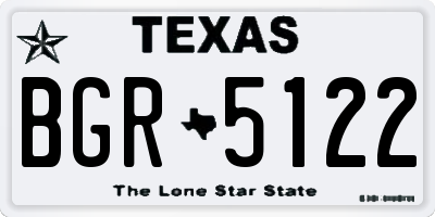 TX license plate BGR5122