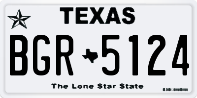 TX license plate BGR5124