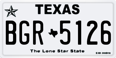 TX license plate BGR5126