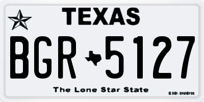 TX license plate BGR5127