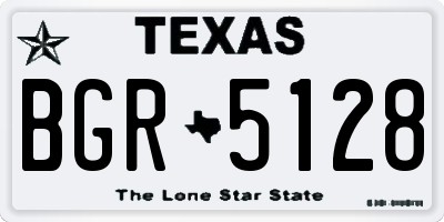 TX license plate BGR5128