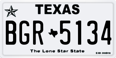 TX license plate BGR5134