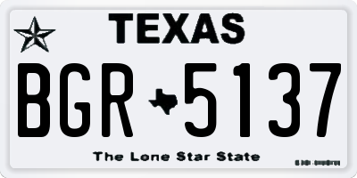 TX license plate BGR5137