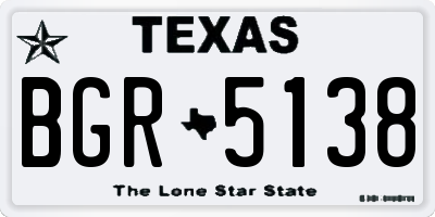 TX license plate BGR5138