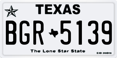 TX license plate BGR5139