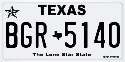 TX license plate BGR5140