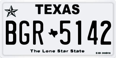 TX license plate BGR5142