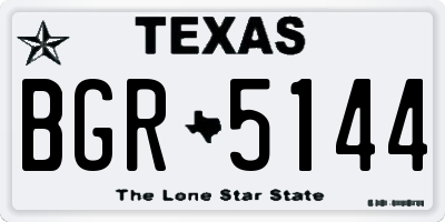 TX license plate BGR5144