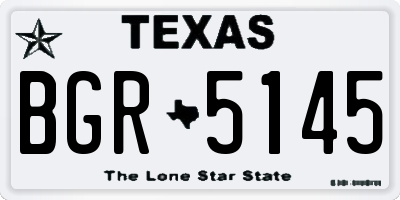 TX license plate BGR5145