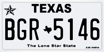 TX license plate BGR5146