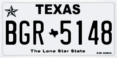 TX license plate BGR5148