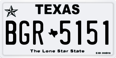 TX license plate BGR5151