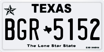 TX license plate BGR5152