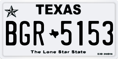 TX license plate BGR5153