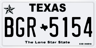 TX license plate BGR5154