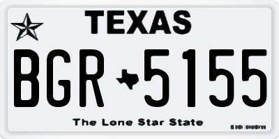 TX license plate BGR5155