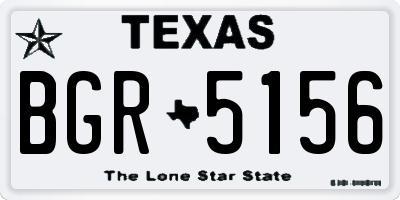 TX license plate BGR5156
