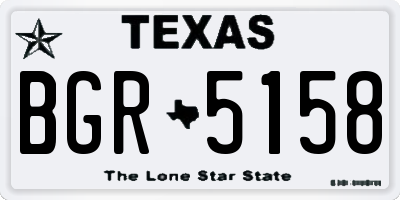 TX license plate BGR5158