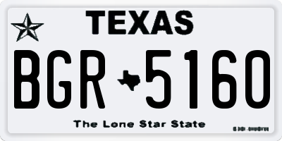 TX license plate BGR5160