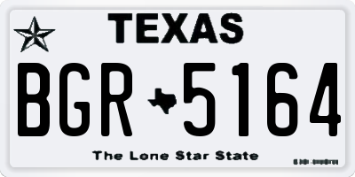 TX license plate BGR5164