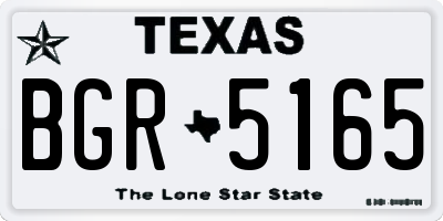TX license plate BGR5165