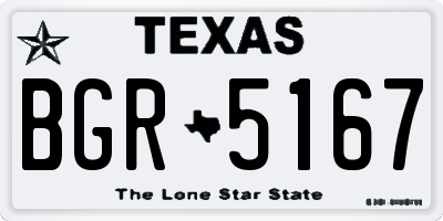 TX license plate BGR5167
