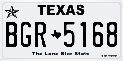 TX license plate BGR5168