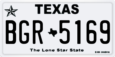 TX license plate BGR5169