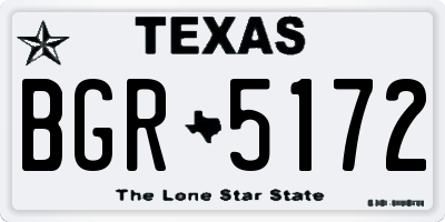 TX license plate BGR5172