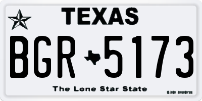 TX license plate BGR5173
