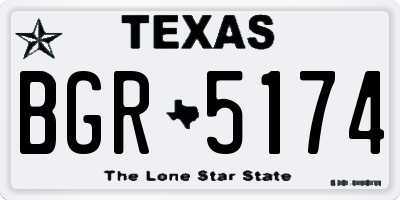 TX license plate BGR5174