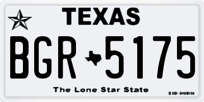 TX license plate BGR5175