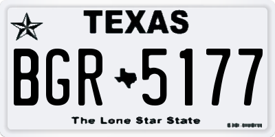TX license plate BGR5177